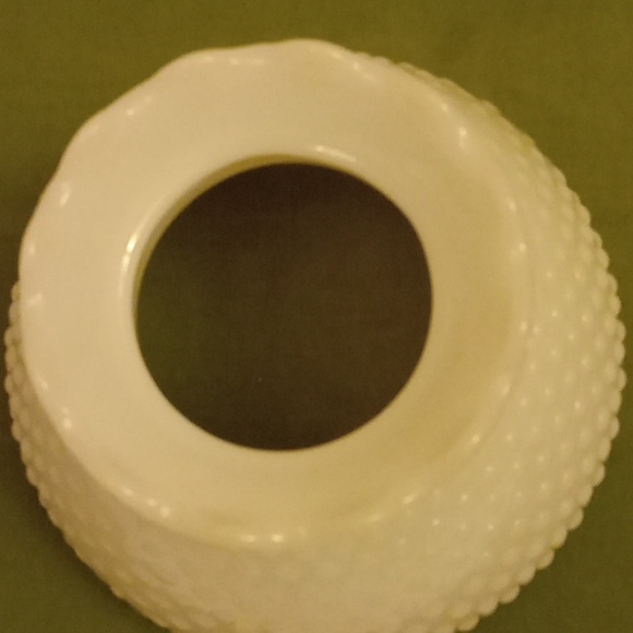 White Hobnail White Glass Lamp Shade - Picture 2 of 5